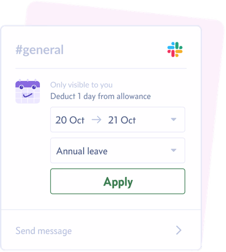 Showing how you can apply leave from either browser or from mobile