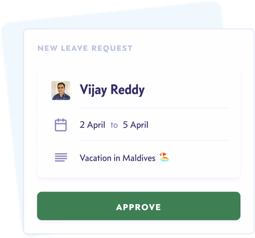 Showing how managers are notified of leave requests